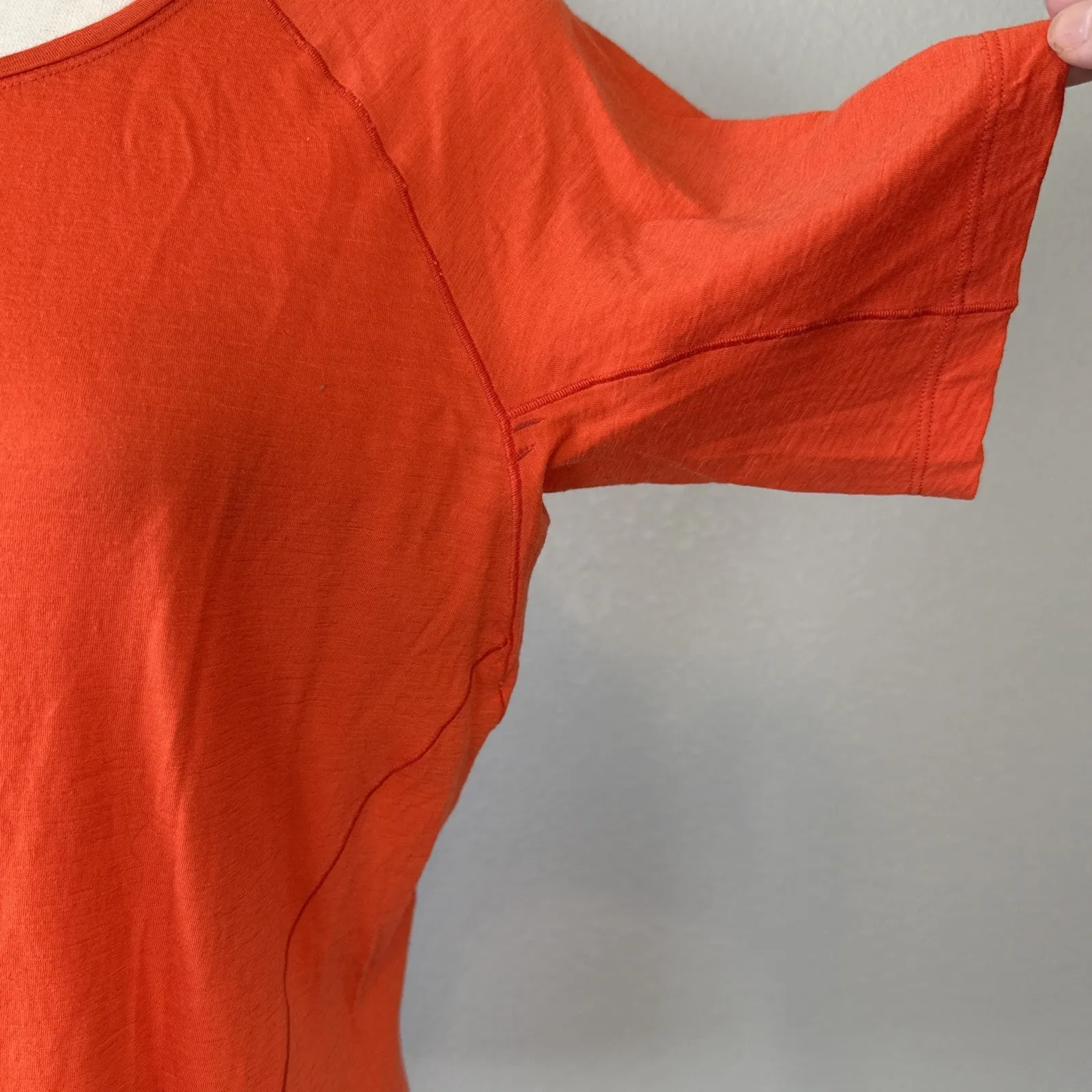 Arc'teryx Womens Lana Wool Crew Neck Tee Top Shirt Size L Orange Short Sleeve Size L - Image 7