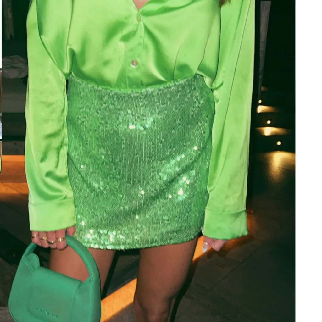 Show Me Your MuMu All Night Skort in Bright Green sz xs - Image 4