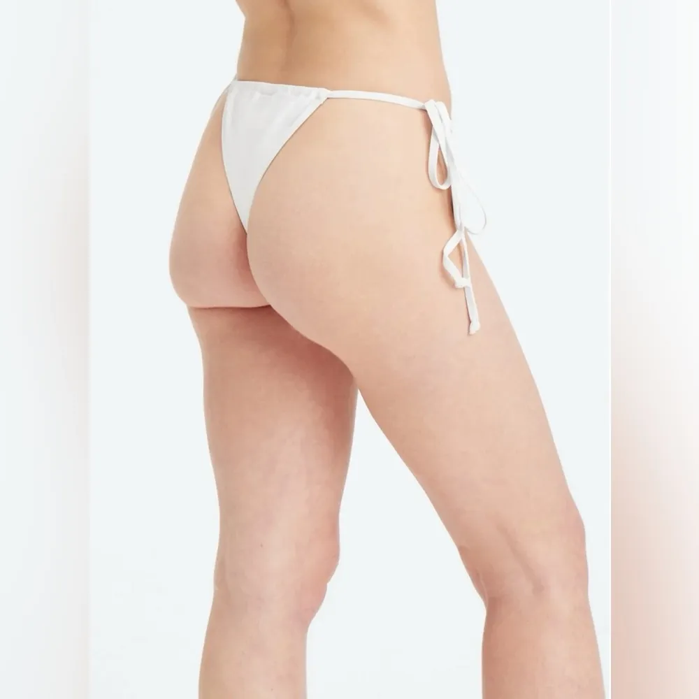 Fabletics NWT  | High-Cut String Bikini Bottom | Size: M | Bright White - Image 2