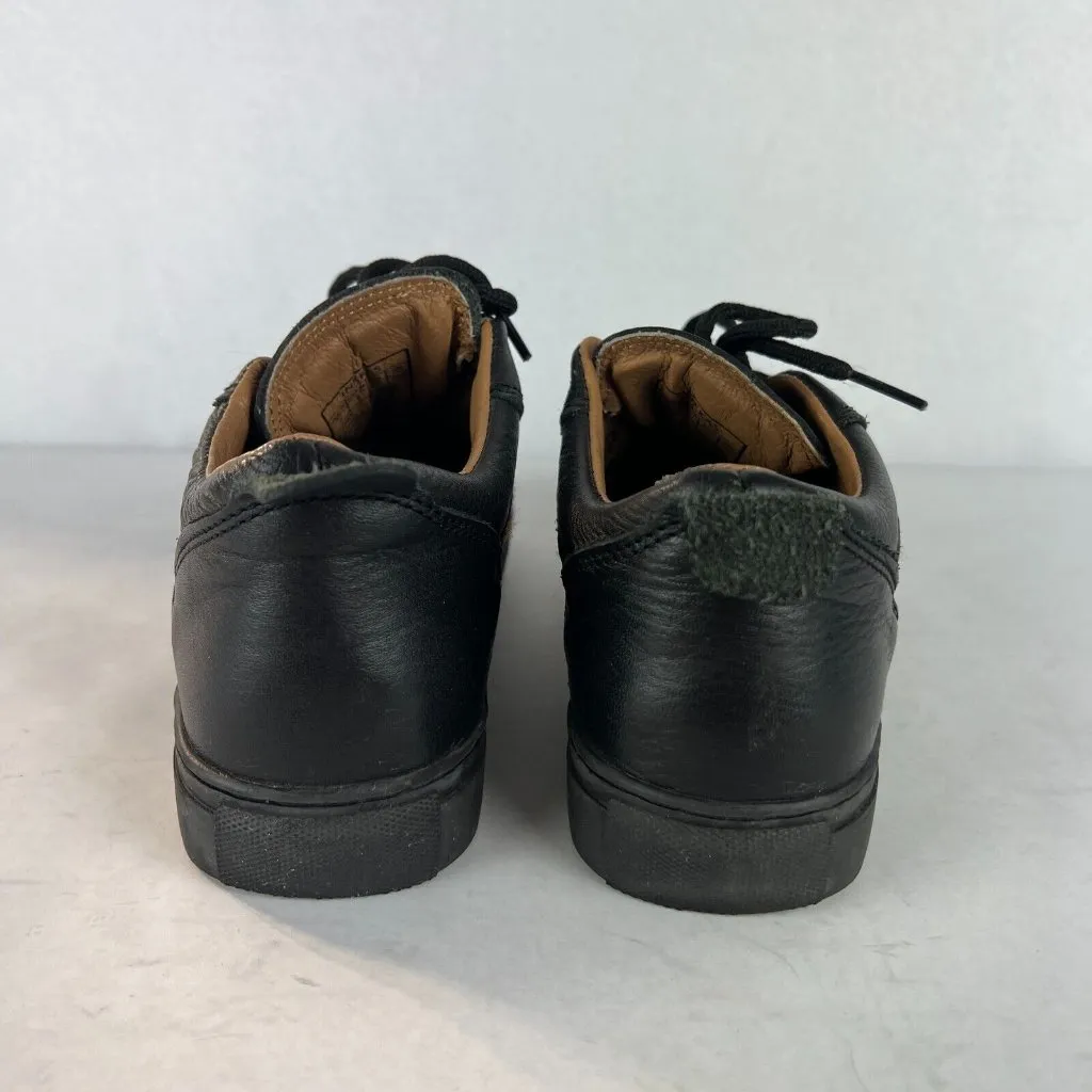 Inkkas Leather Sneaker Shoes Womens 7 Mens 4 Black Embroidered‎ Aztec Multicolor - Image 3