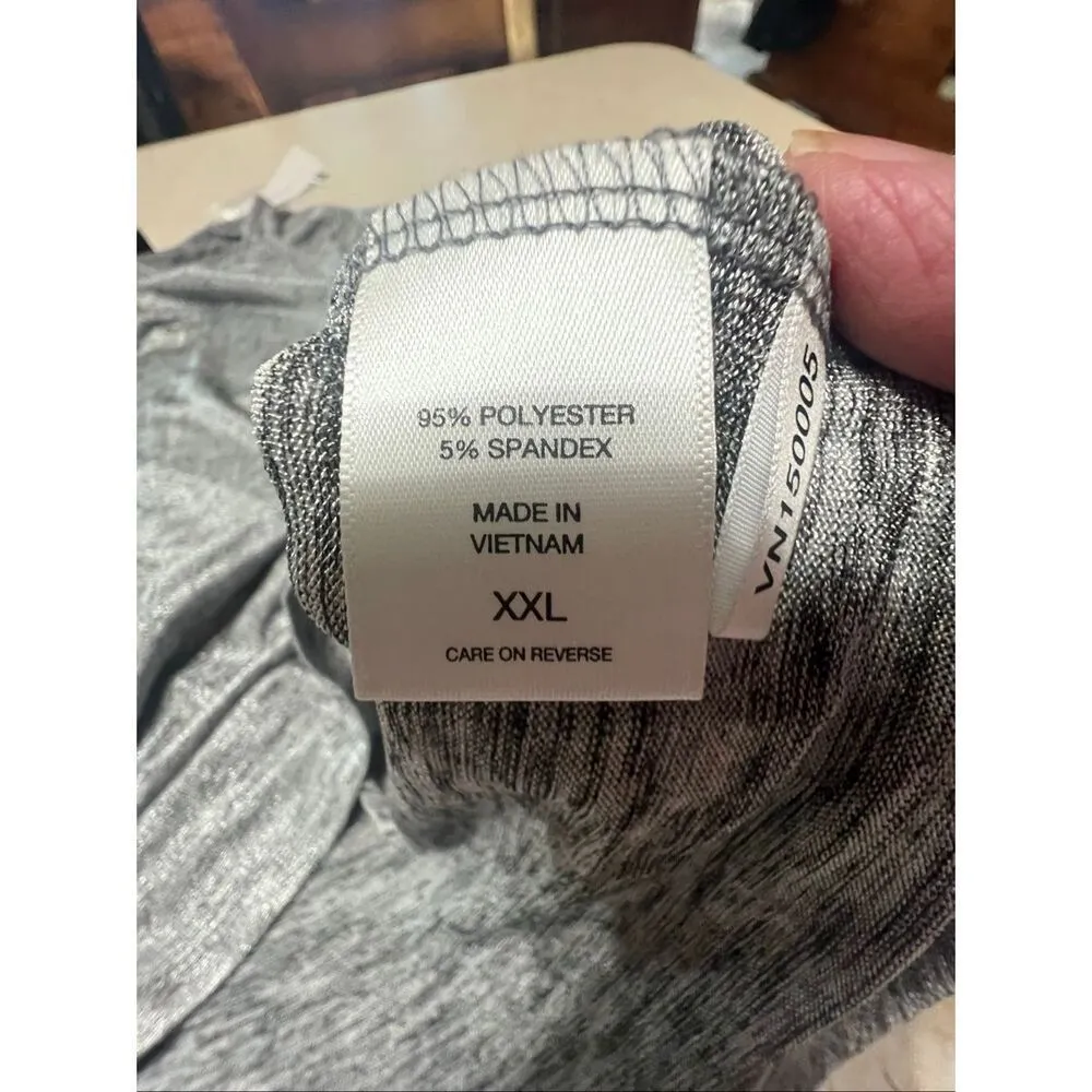 7th Avenue Design Studio New York & Company Women Silver/Gray Blouse Sz XXL NWT Silver - Image 4