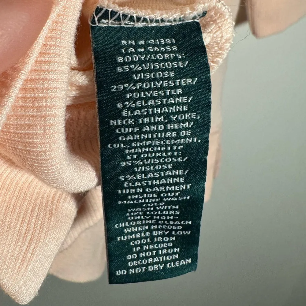 Lauren Ralph Lauren Pink Shirt Women’s Small 3/4 Sleeve - Image 4