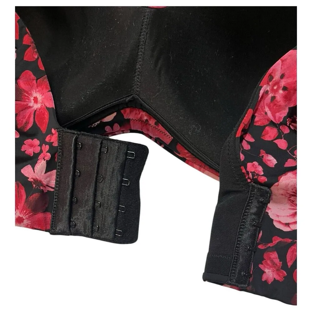 Torrid Curve Bra Womens 44DDD Floral 360 Back Smoothing Wire Free Push Up Plunge - Image 4