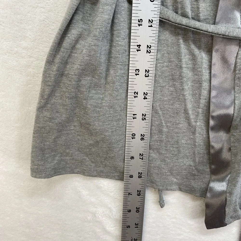 Motherhood Womens Small Maternity Robe Ladies Bump sleep gray pajama - Image 3