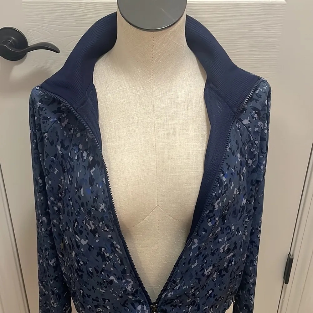 ATHLETA Brooklyn Bomber Jacket ll woman’s Navy Blue zipper outerwear New Sz XS - Image 5