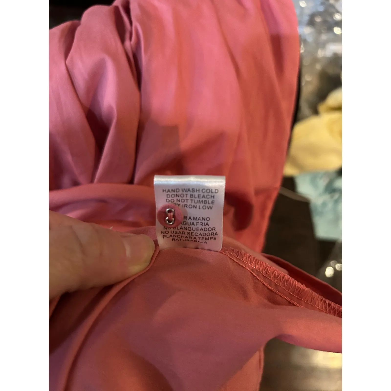 Moodie Womens Dress Size L Pink Smocked Puff Sleeve‎ Midi Casual Size L - Image 13