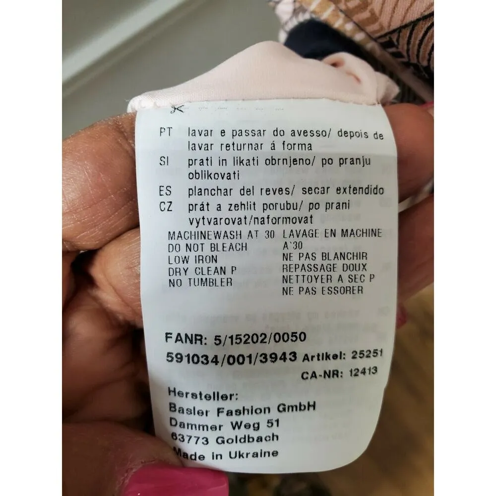 Bloomingdale's Basler Women Viscose Round Neck Long Sleeve Knee Length Dress 36 - Image 12