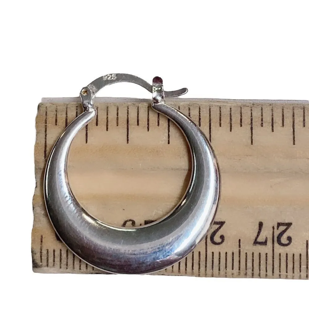 Sterling Silver  .925 Hoop Earrings - Image 6