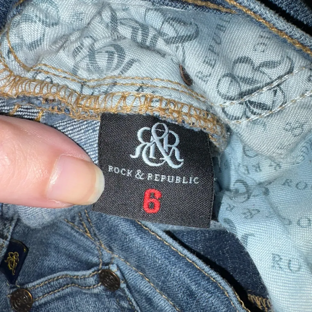 Rock & Republic Berlin Mid Rise Skinny Jeans Size 6‎ EUC - Image 14