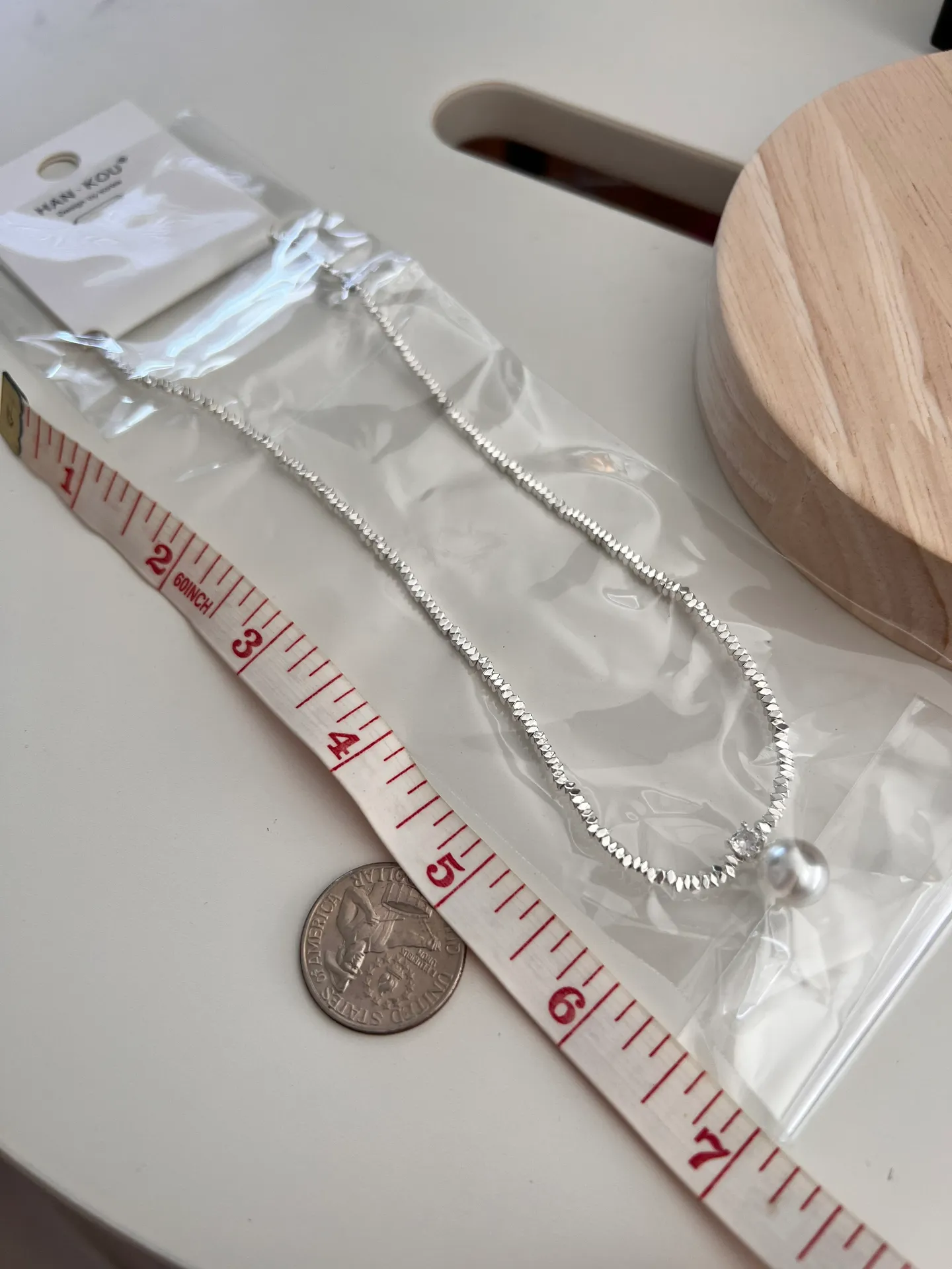 925 silver Pearl Necklace - Image 4