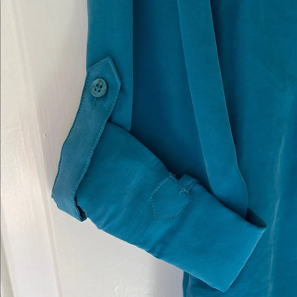 Chicos Teal Button-Up Blouse - Image 8