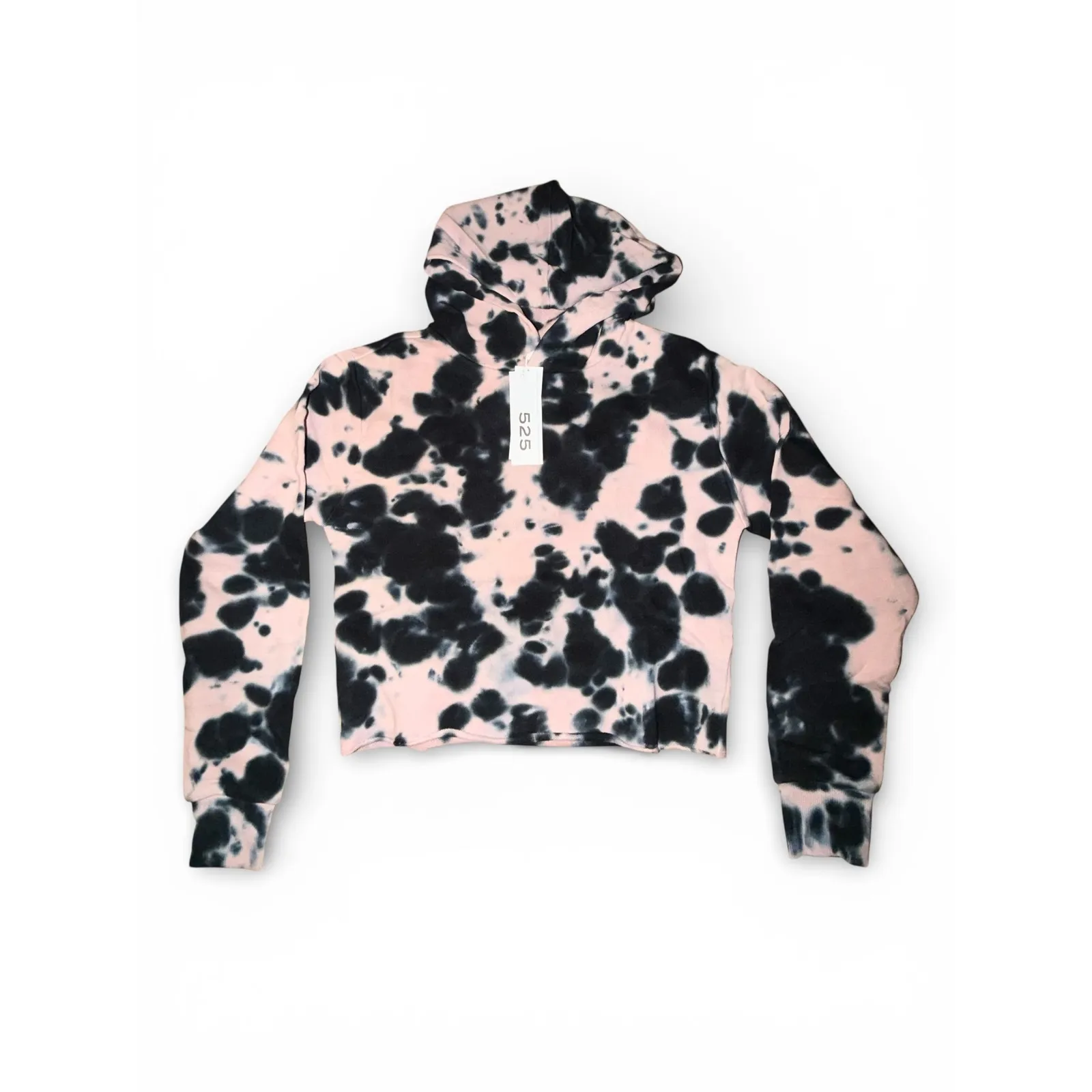 525 America Born in Bklyn Quartz Multi Tie Dye Cropped Hoodie, Size XS, NWT - Image 2