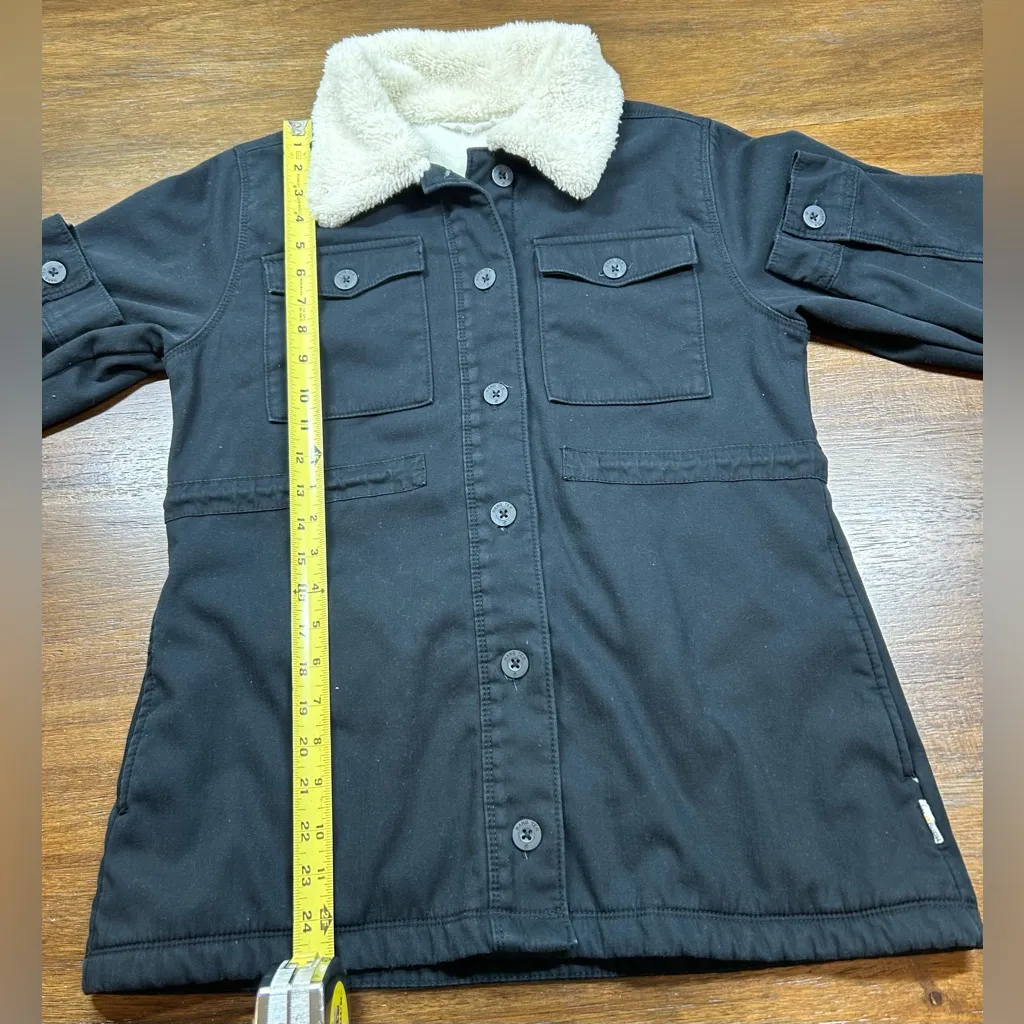 Hang Ten  Size M Black Sherpa Lined Canvas Jacket - Image 5