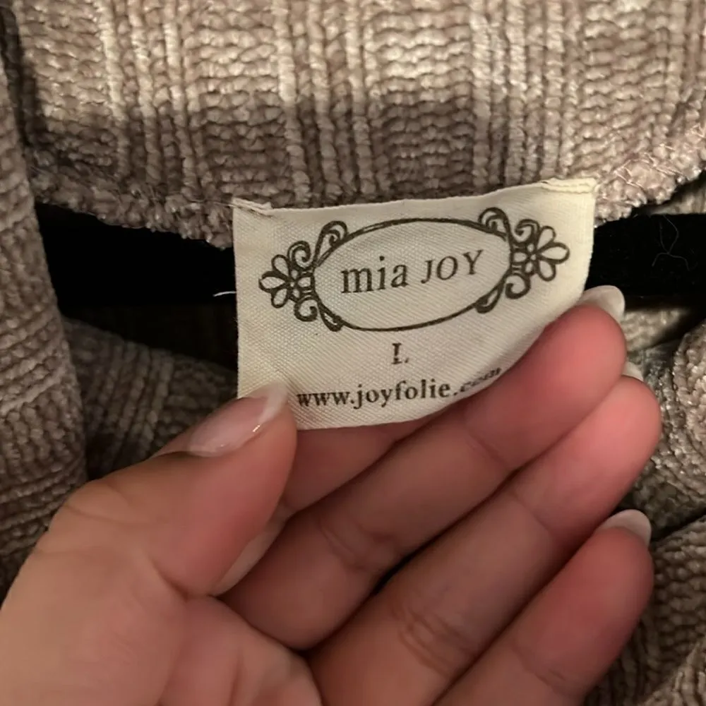 Joyfolie Oversized Leal Tan Sweater size L Tan Size L - Image 10