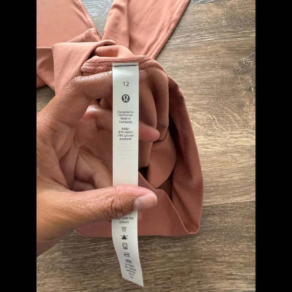 Lululemon Align High Rise 28” Pink Savannah Size 12 NWT - Image 4