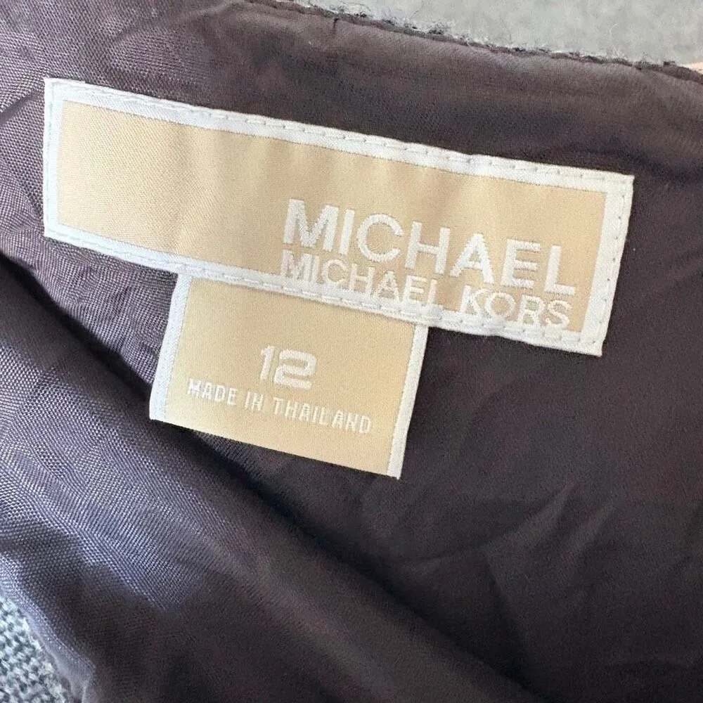 Michael Kors Wool Fit & Flare Skirt Size 12 Career Wear Office - Image 4