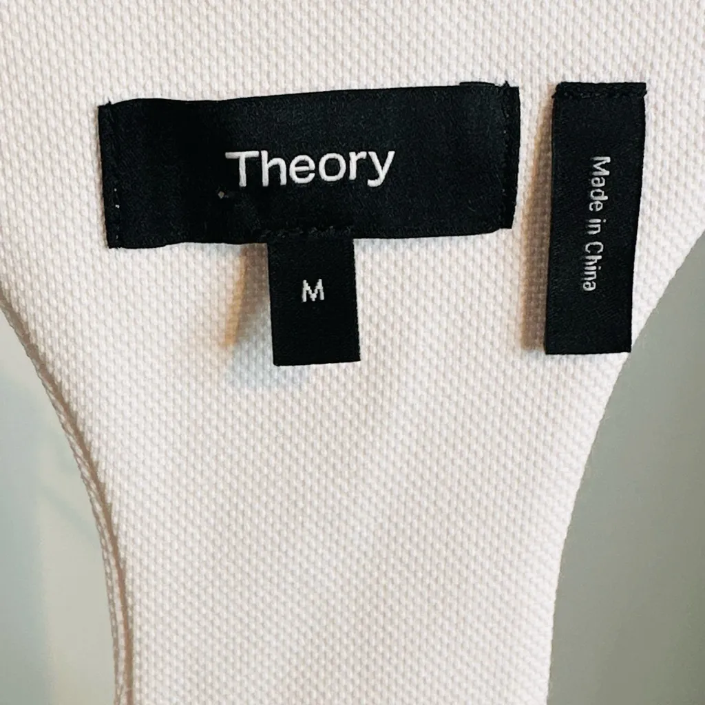 Theory White Ivory Mini Tennis Summer Pique Dress - Image 9