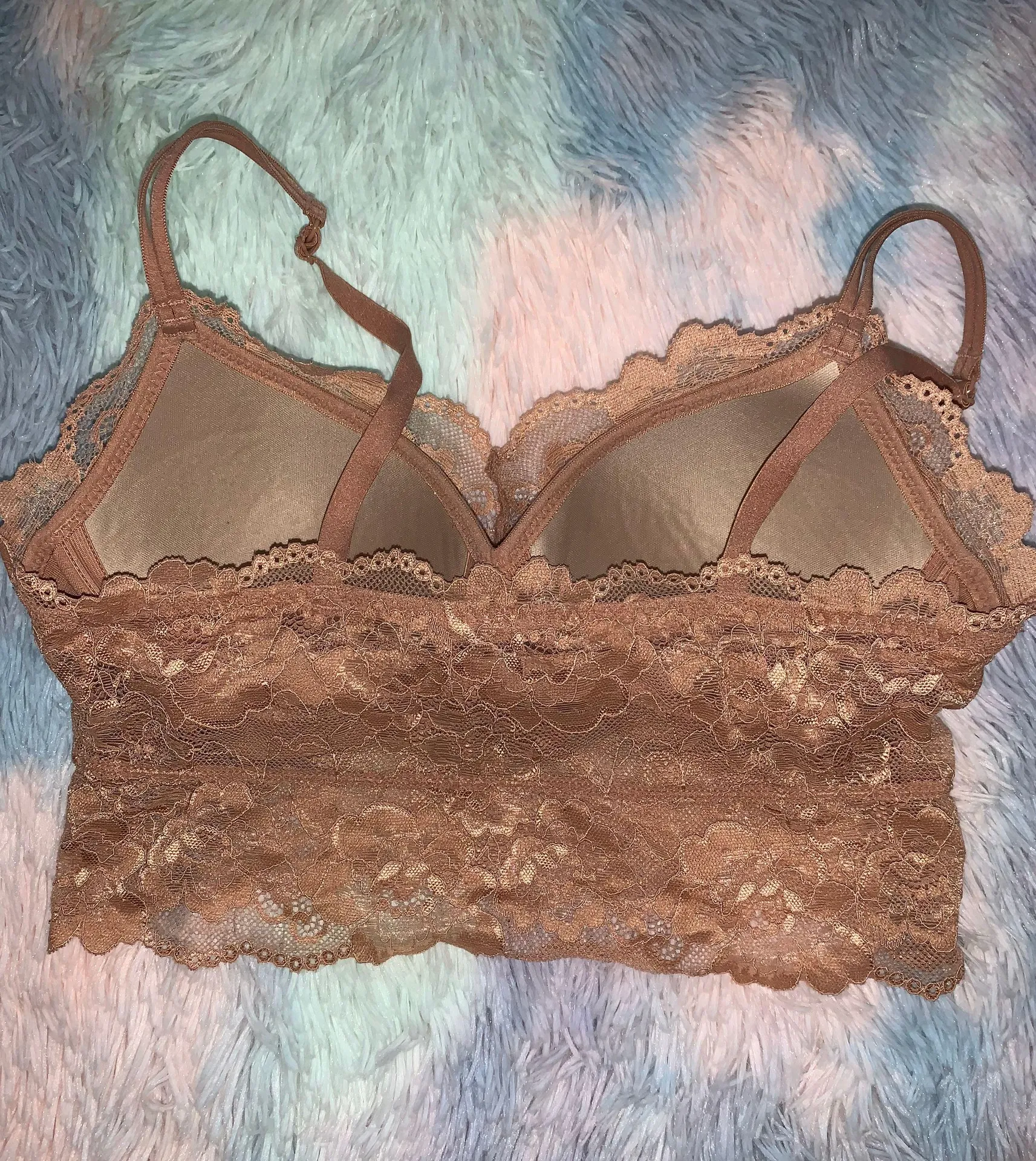 GU Nude Lace Bralette Tan - Image 2