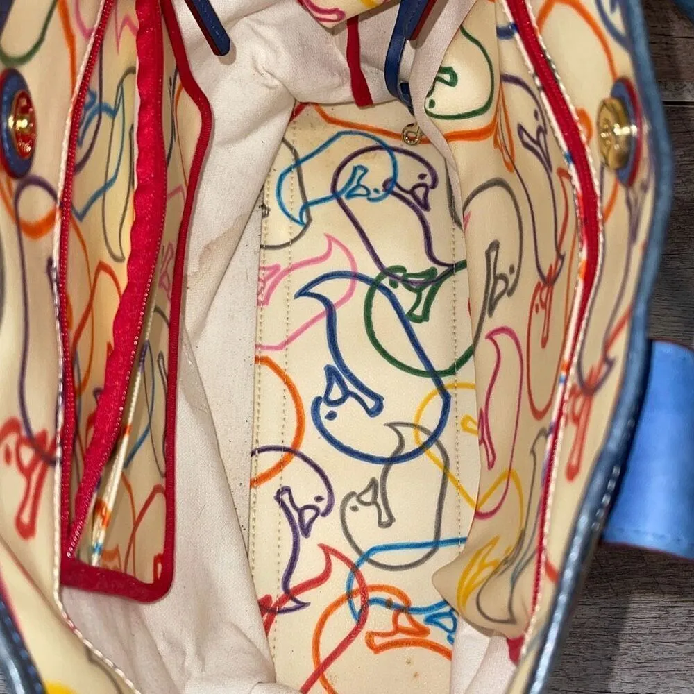 DOONEY & BOURKE BELLA SHOPPER ROYAL BLUE TOTE 17w‎ x 13h x 4.5” XLARGE PURSE - Image 9