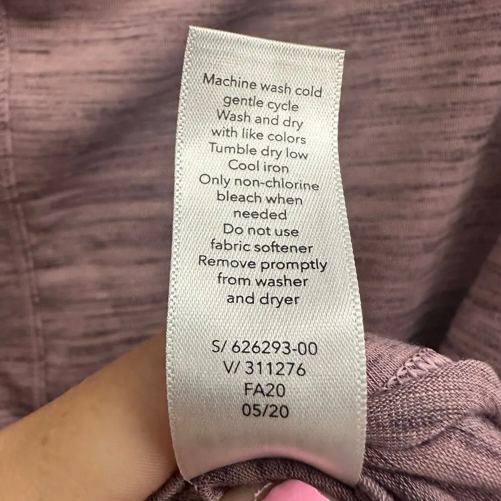 Athleta Essence Flow Top Heathered Purple Long Sleeve Tee Athletic Casual Medium - Image 7