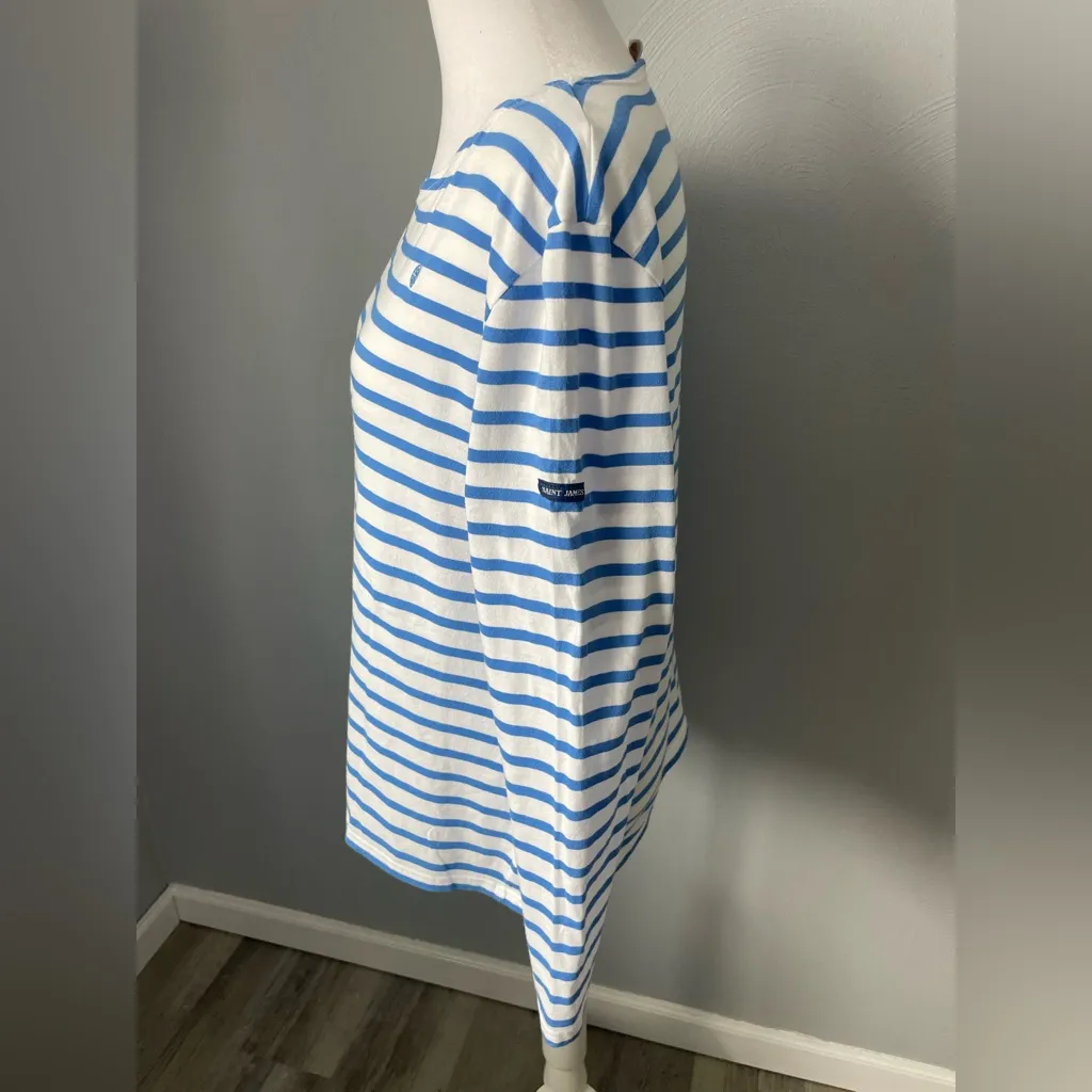 RARE Lilly Pulitzer x Saint James Bundle: Green Gingham Button-Up & Blue Stripe - Image 12