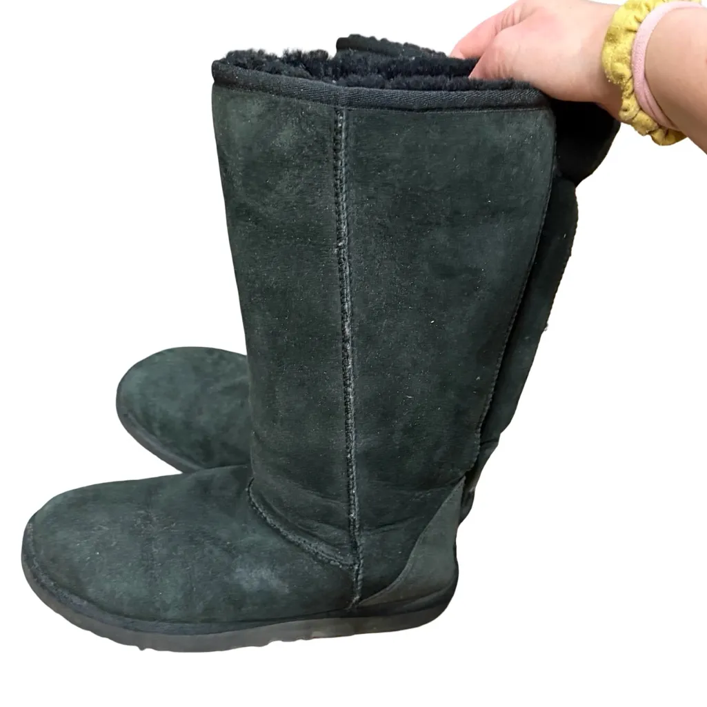 🖤 UGG Women’s Classic Tall Boots Black Size 9 ❄️ - Image 4