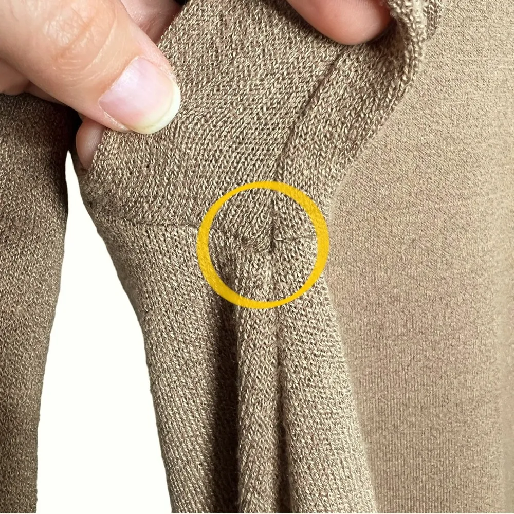 Loveriche Camel Color Knit Cold Shoulder Swing Dress - Image 11