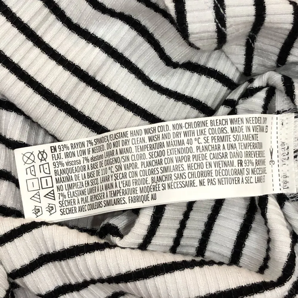 Forever 21 Stripe Ruffle Hem Tank Top M Cropped - Image 7