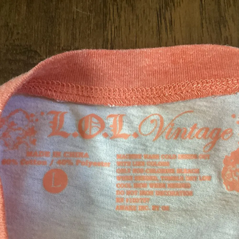 LOL Vintage Fun Halloween Tee White Size L - Image 5