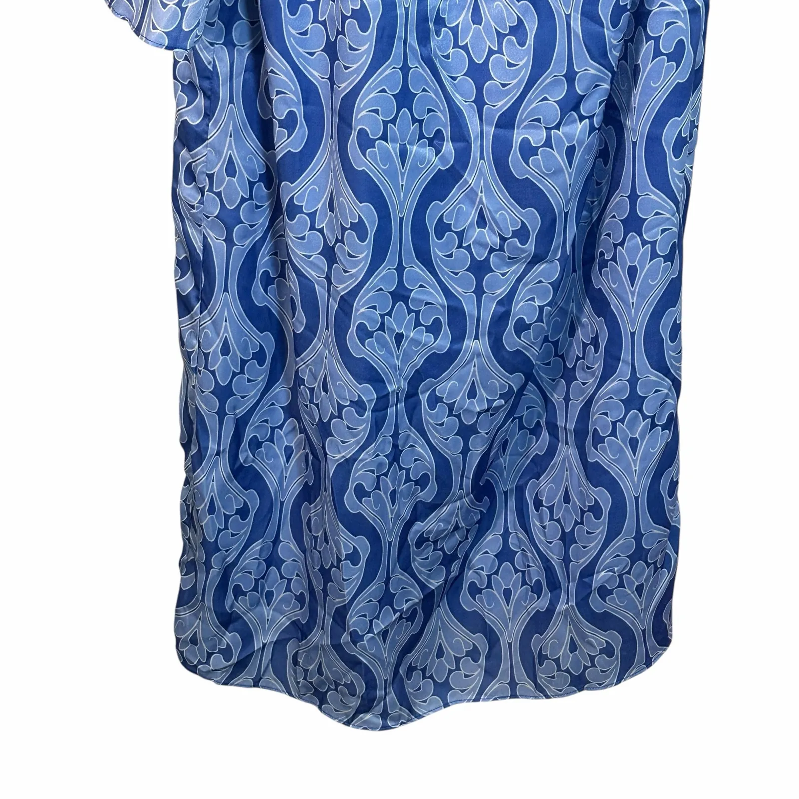 Tuckernuck Hyacinth House One Shoulder Blue Geometric Luna Dress - Image 4