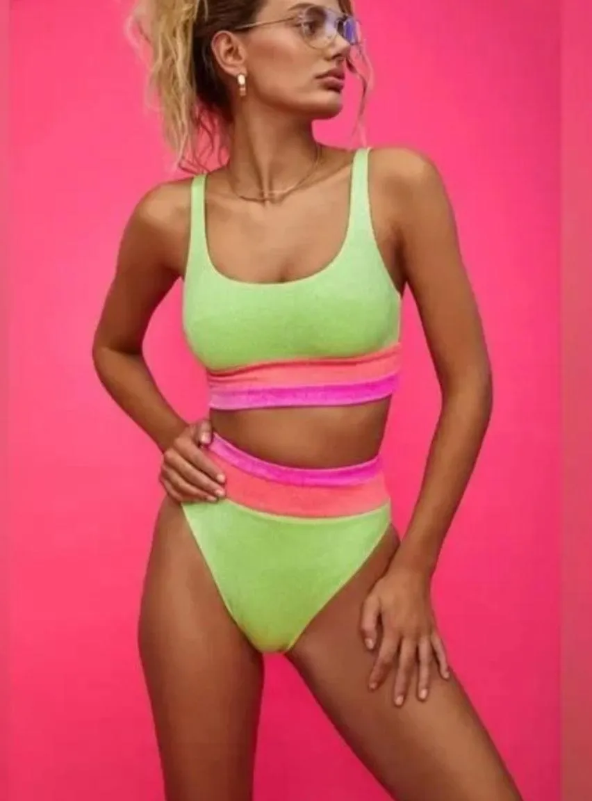 NWT Beach Riot Watermelon Lemonade Makenzie Top/Heidi Bikini Bottom  - Image 2