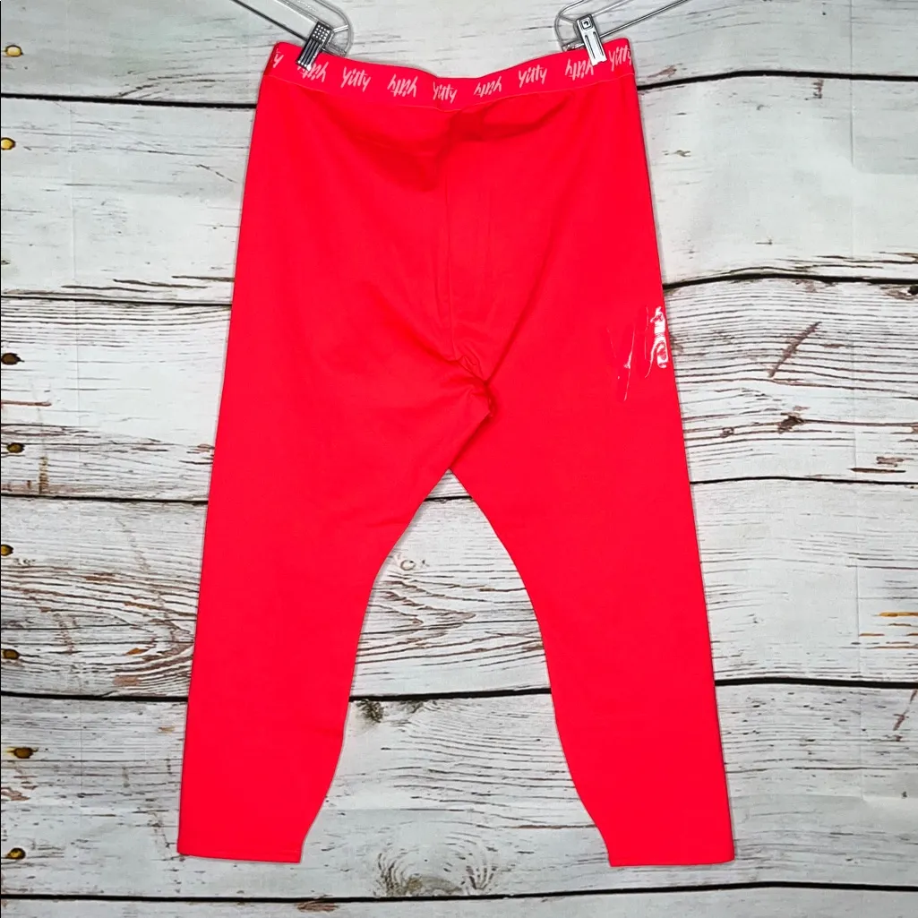Yitty NWT Size 1X Neon Pink Major Label Shaping High Waist 7/8 Athletic Leggings - Image 2