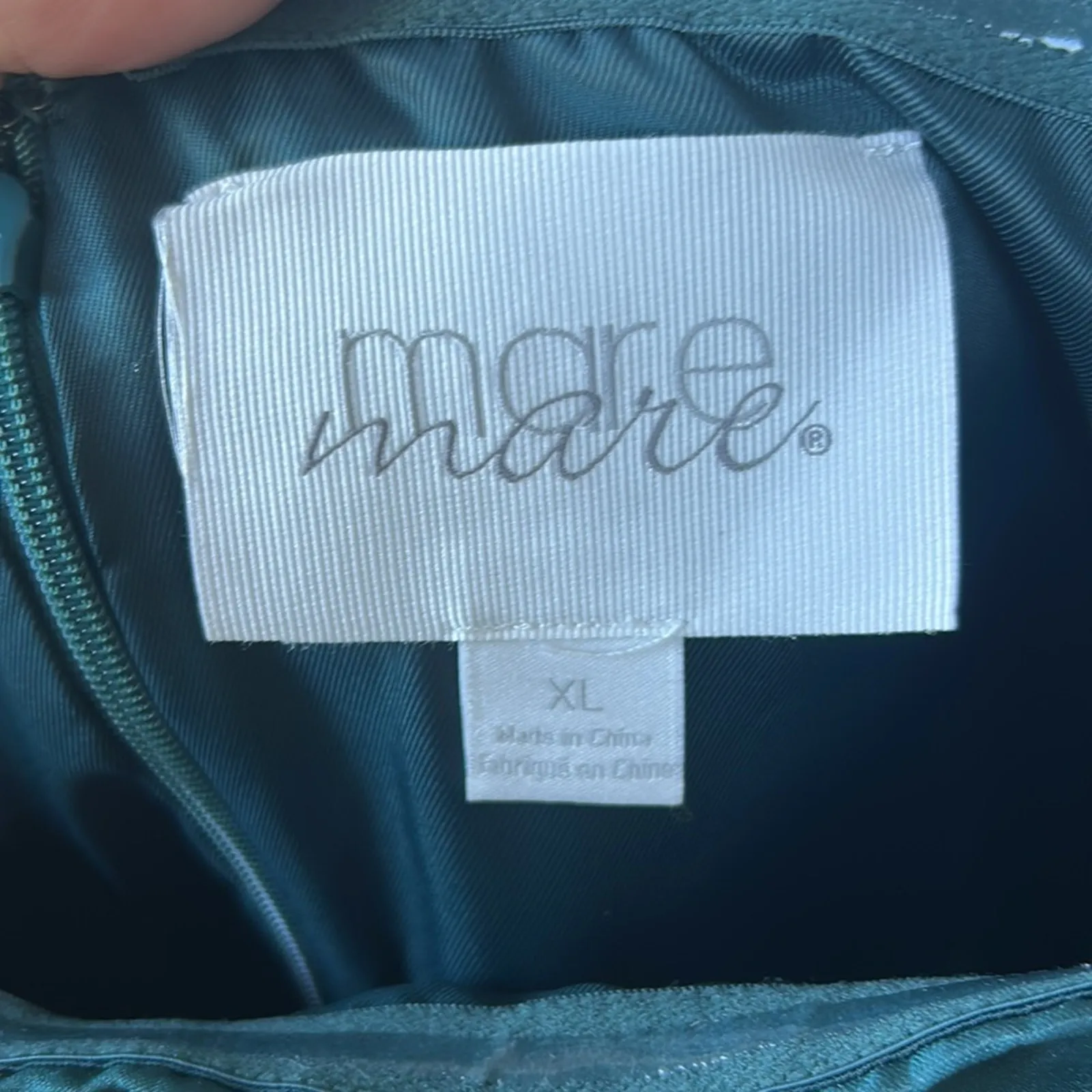 Anthropologie Mare Mare Green Peplum Taffeta Babydoll Top X-Large Holiday Party - Image 6