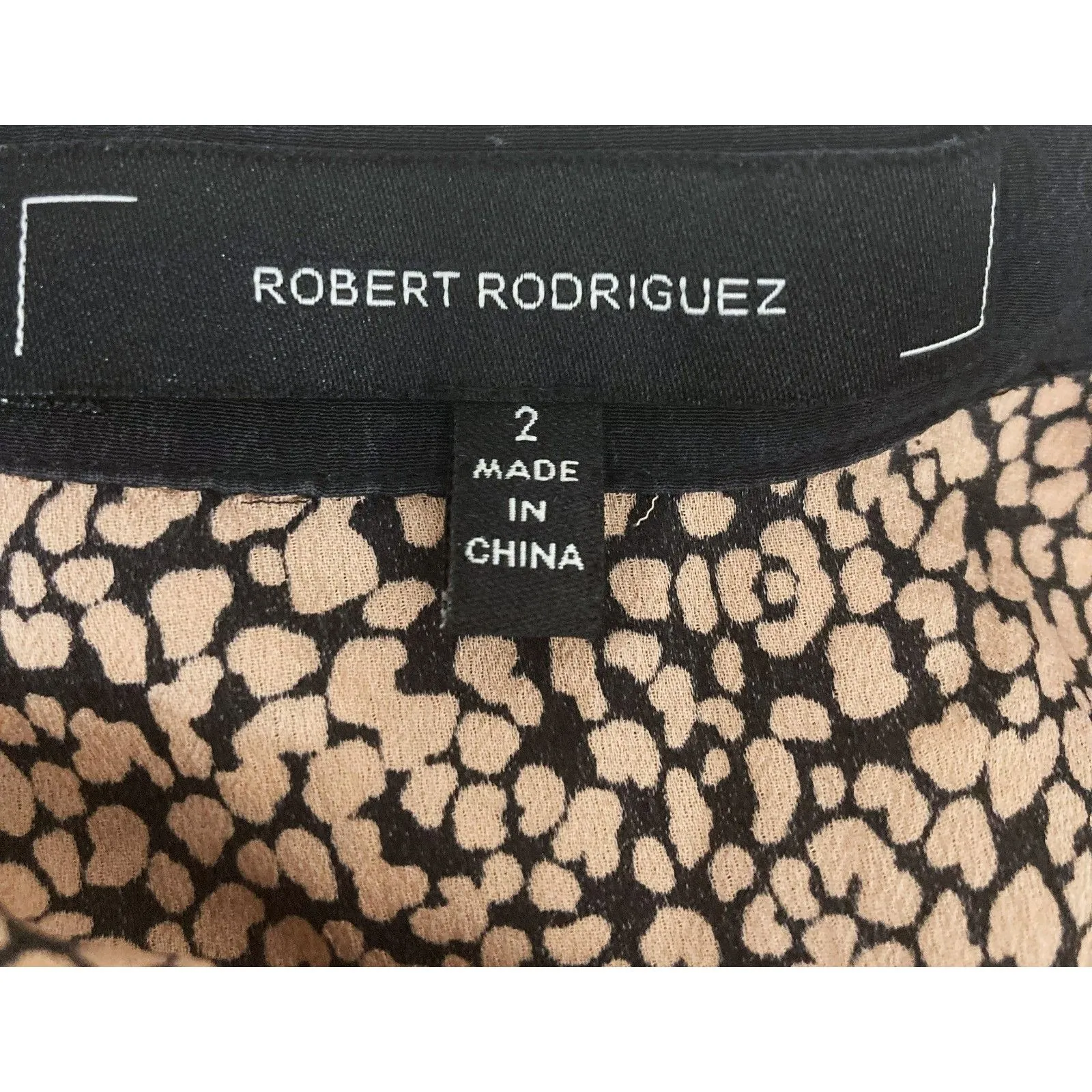 Robert Rodriguez Silk Romper Size 2 Animal Print Black Pink Designer Shorts - Image 14