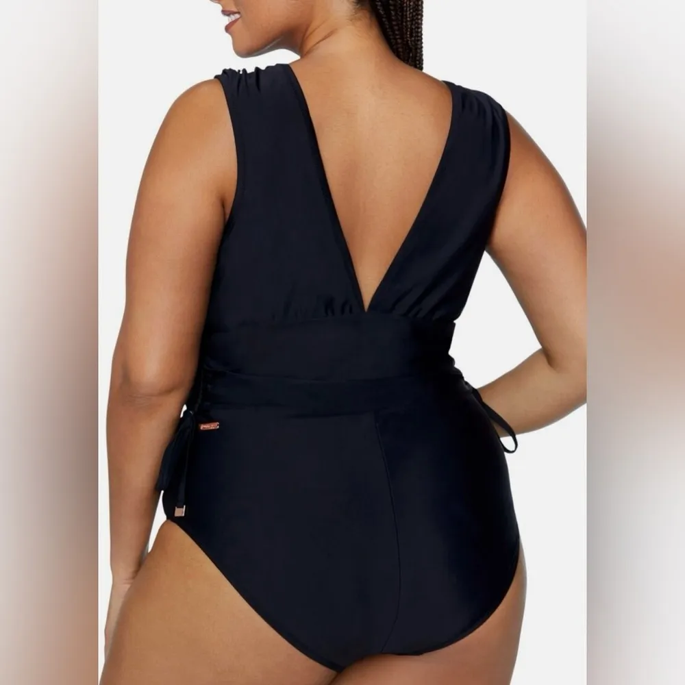 Raisins Curve Womens Size 14W Lusiana One-Piece Swimsuit - Black - Image 2