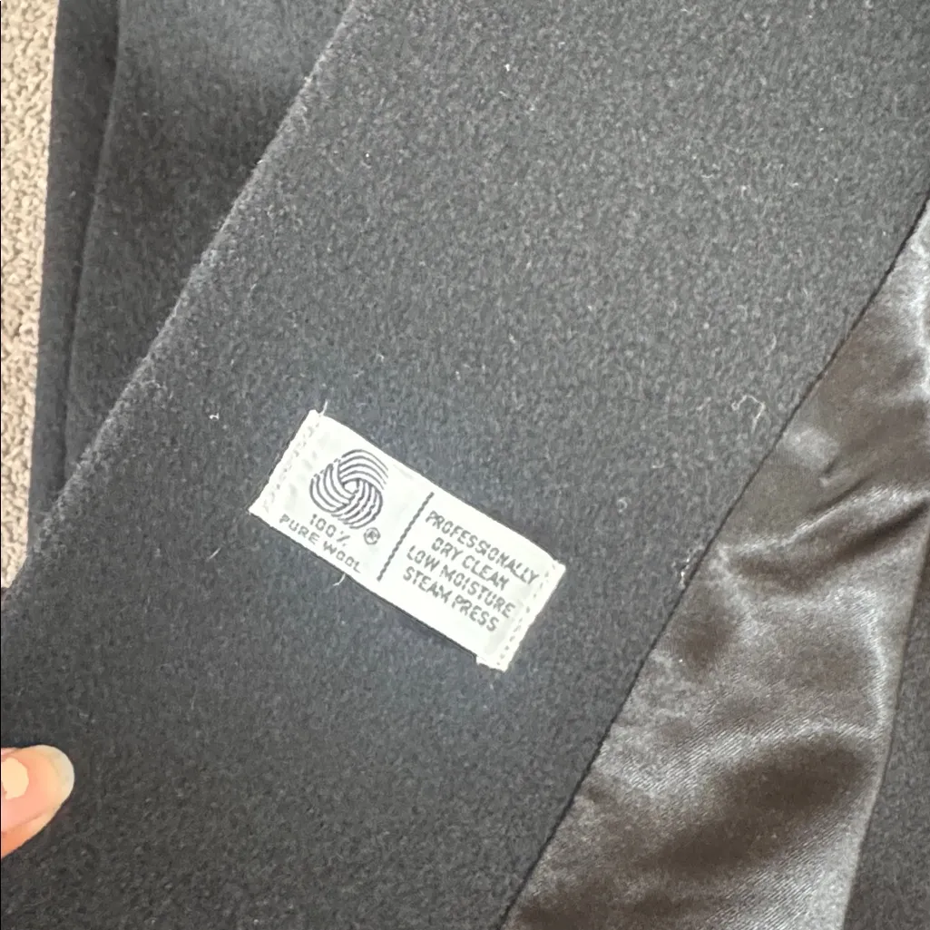 J. G. Hook Petite Black Pure Wool Coat SIZE 10 - Image 6