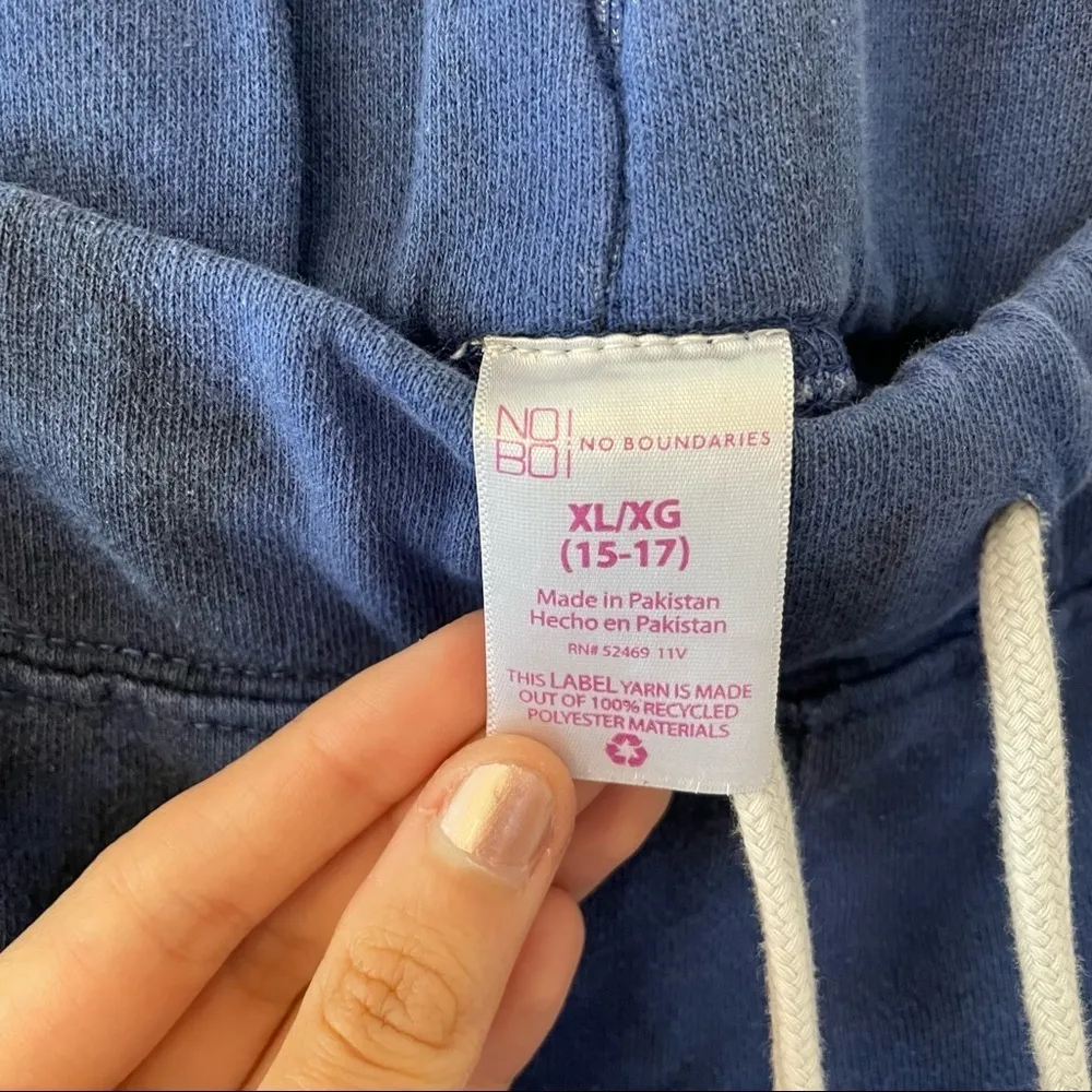 No Boundaries women’s blue black tie dye long sweatpants casual comfortcore - Image 6