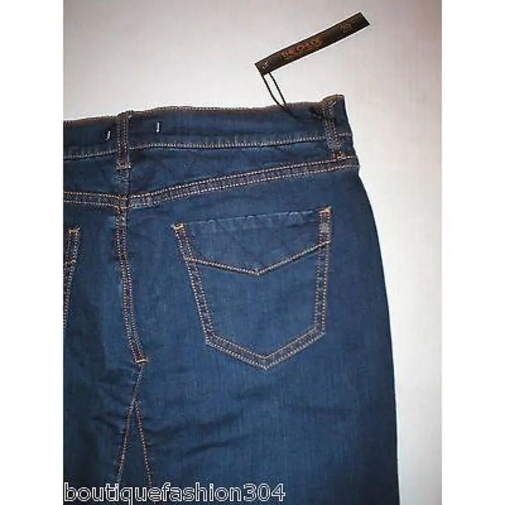 Womens Dark Long Genetic Denim NWT Jean Skirt 26 $209 Tall Anthropologie Slit Ne - Image 10