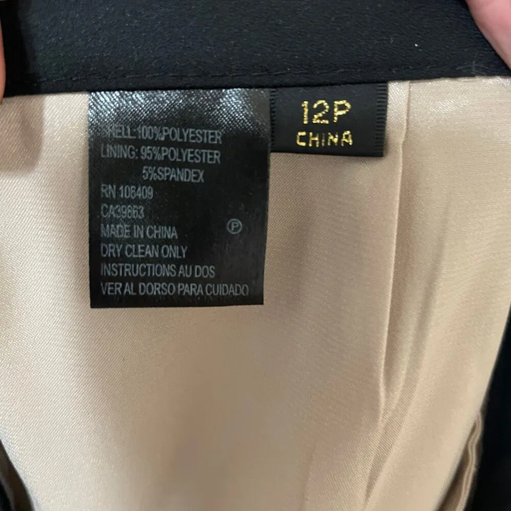 TAHARI ASL LUXE Black Champagne Stained Glass Lace. Size 12P - Image 3