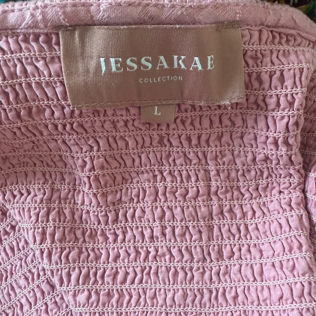 JessaKae Blush Long Sleeve Dress Pink Size L - Image 3