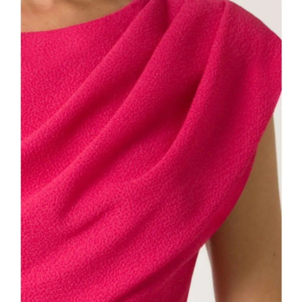 💕 BLACK HALO💕 Alexander Sleeveless Sheath Gathered Dress ~ Pink 2 NWOT - Image 9