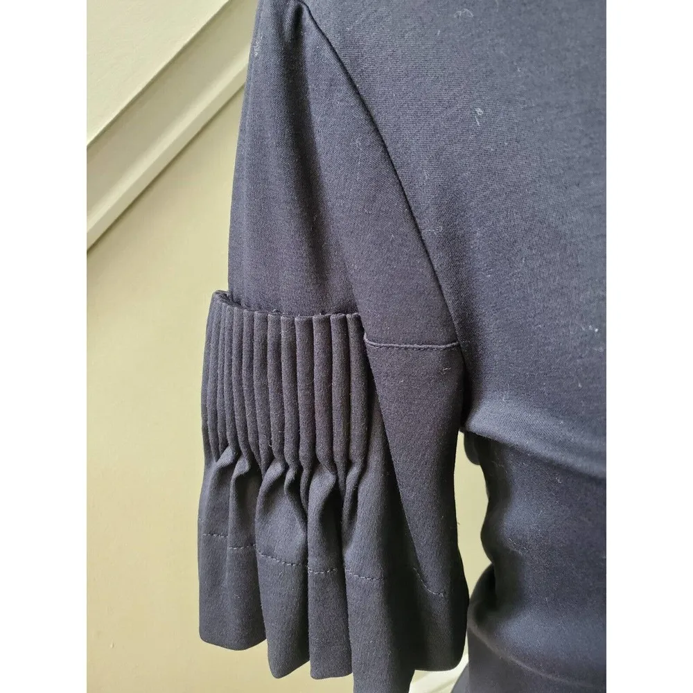 Gianni Bini Women Black Cotton Round Neck Short Sleeve Casual Top Blouse Size S - Image 4