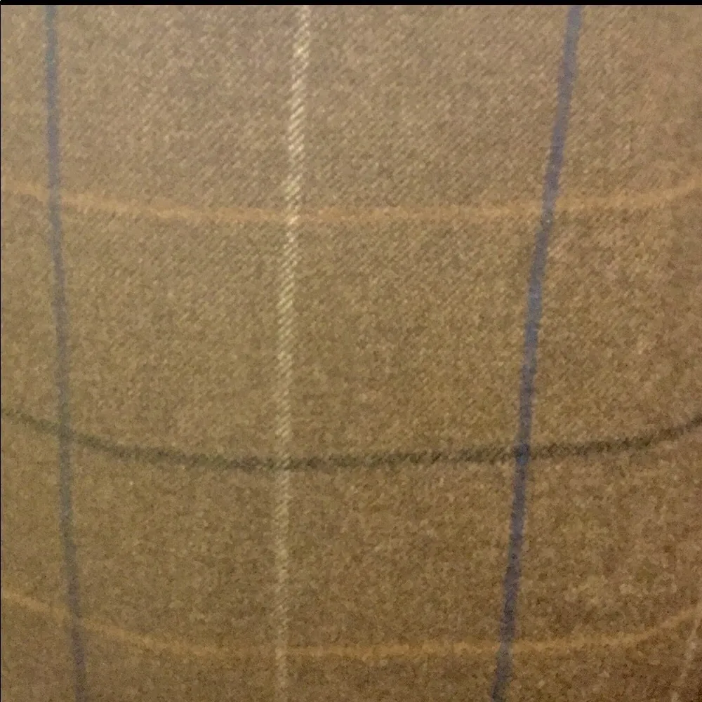 Brown Plaid Mini Skirt: Wool & Cashmere, High Waist, Sz. 0P - Image 3