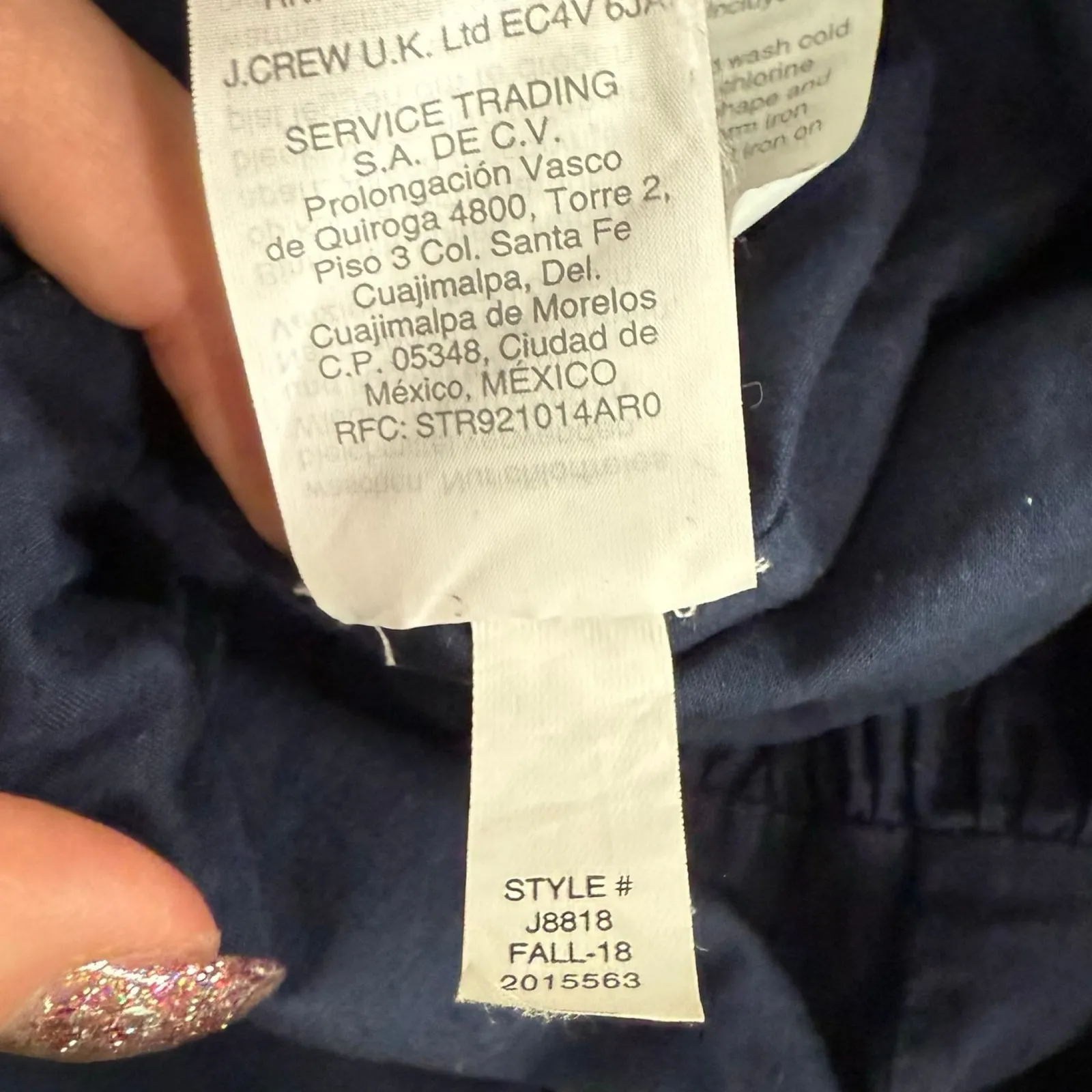 J. Crew Blue Pink Flowers Hand Embellished Linen Blend Peplum Tank Top size 12 - Image 6