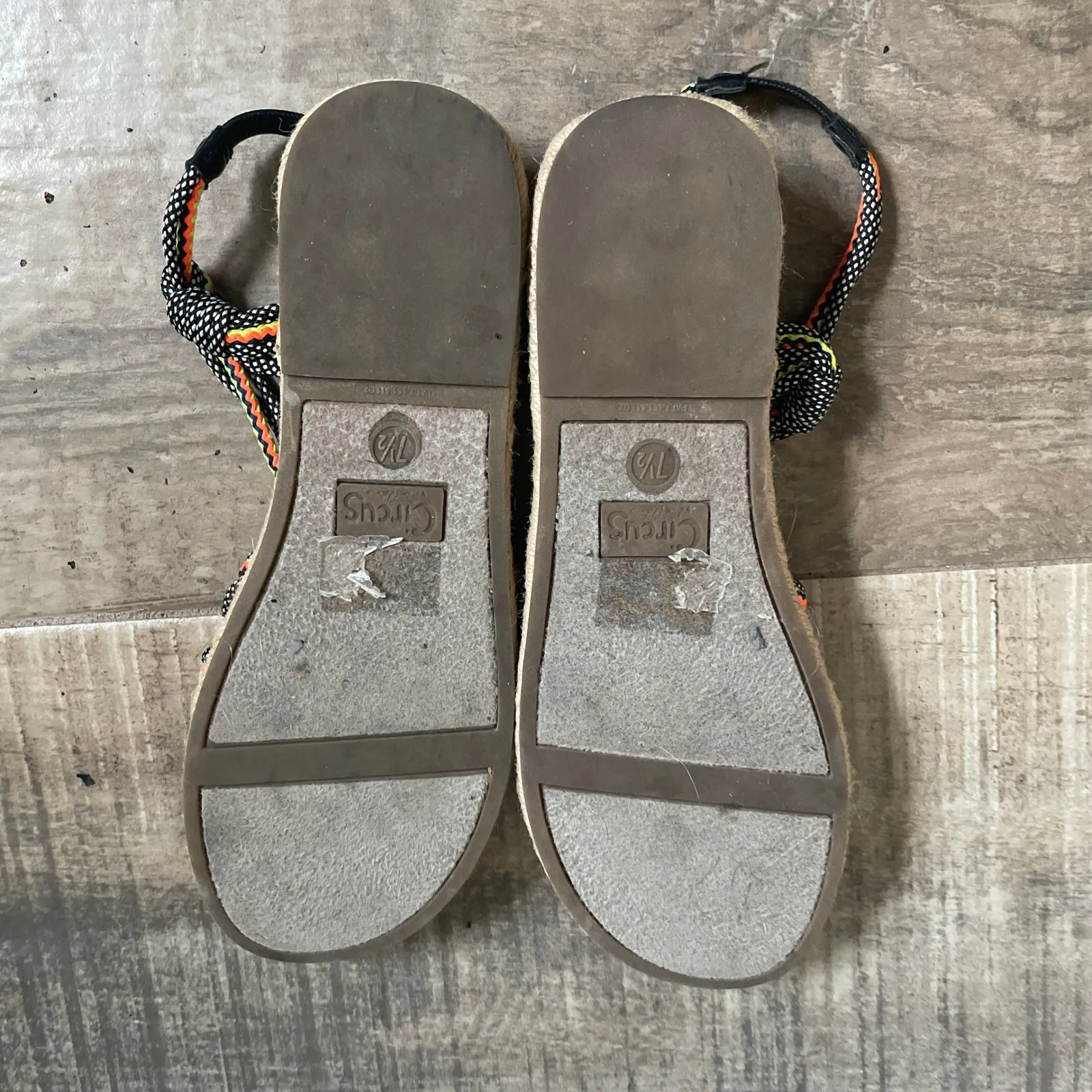 Circus by Sam Edelman Cork Wedge Espadrille Sandals Women Size 7.5 Colorful Rope - Image 7