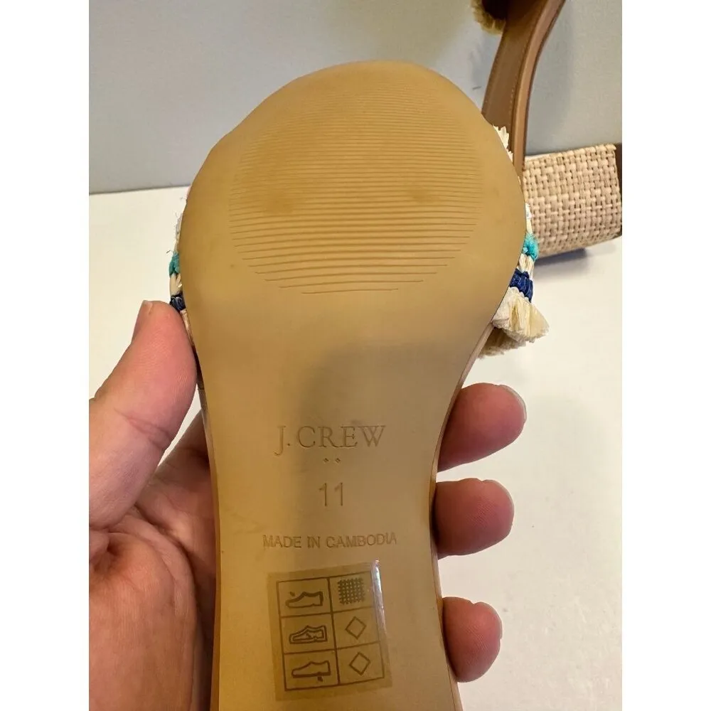 J.Crew Factory Woven Mule Heels Size 11 - Image 7