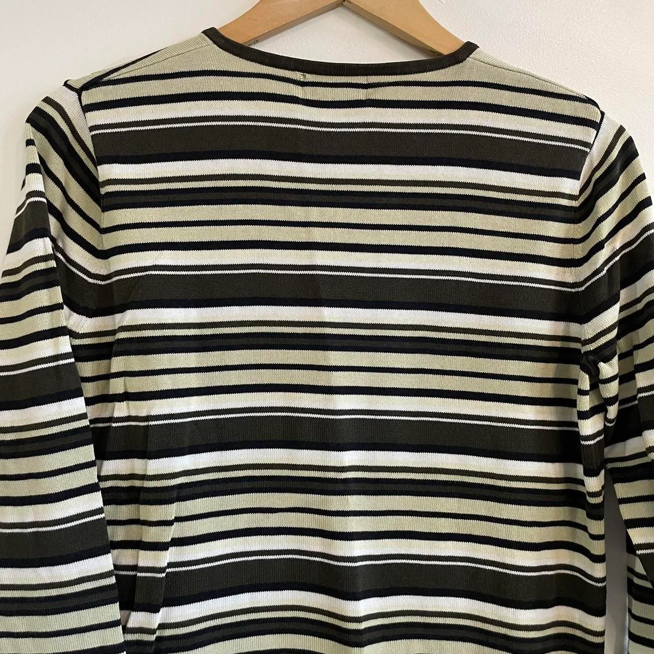 Style & Co Green Striped Longsleeve Shirt - Image 7