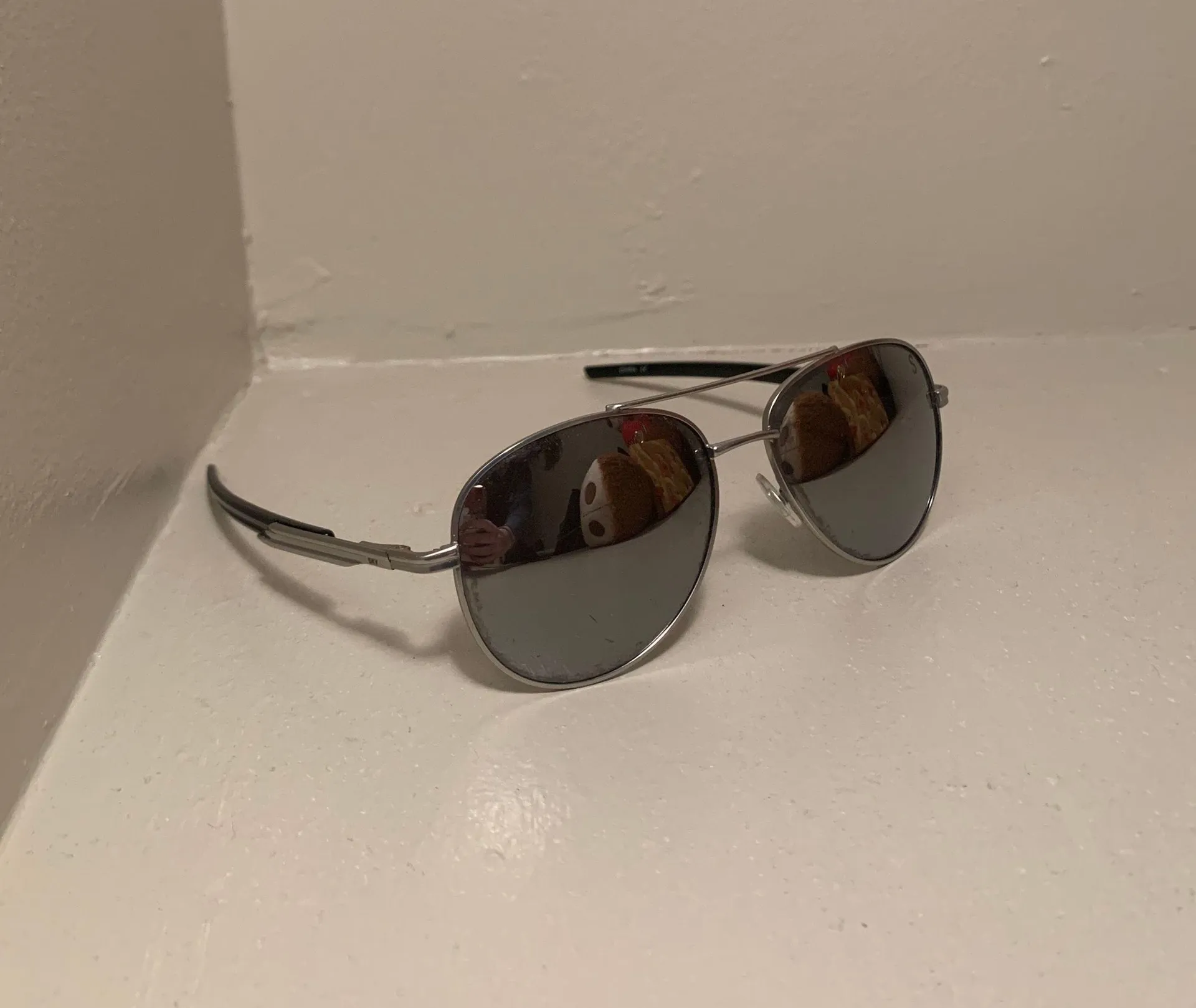 Danish Design Vintage Sky Eyewear Silver Reflective Aviators - Image 2