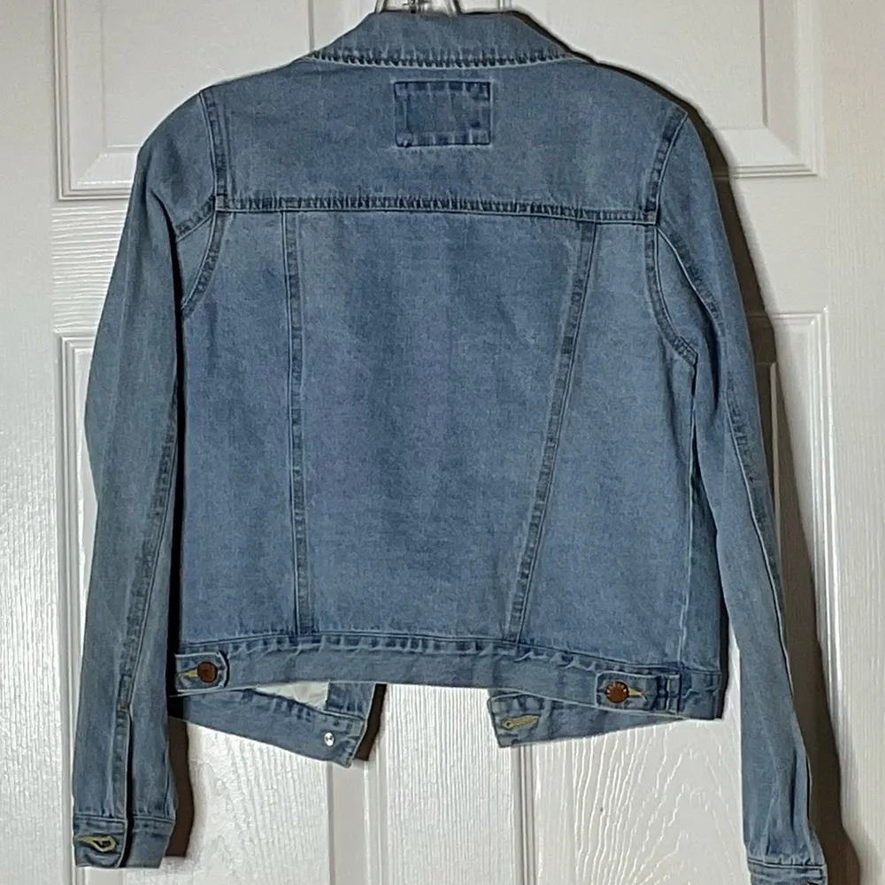Blue Denim Jacket Womens Small 100% Cotton - EUC - Image 3
