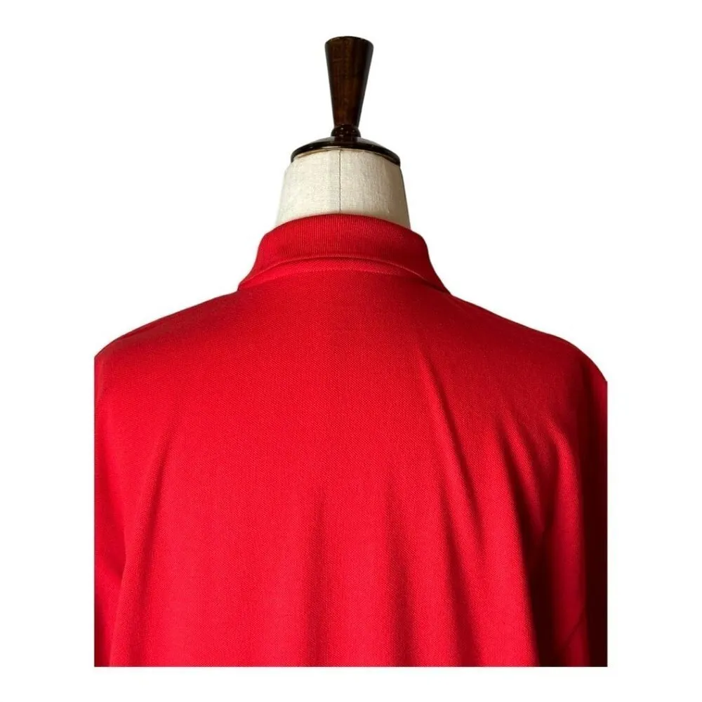 Everlane Red Goji Berry Short Sleeve Organic The Oversized Polo Shirt Size S NWT - Image 5